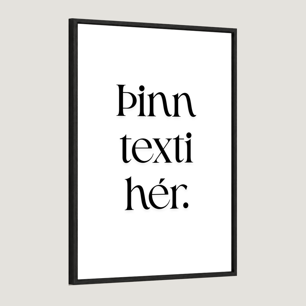 Þinn eigin texti - Sérhannað plakat - Brúnt