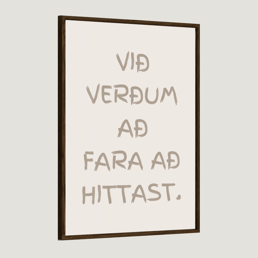Við verðum að fara að hittast