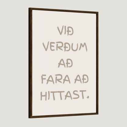 Við verðum að fara að hittast