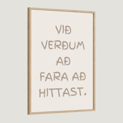 Við verðum að fara að hittast