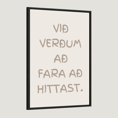 Við verðum að fara að hittast