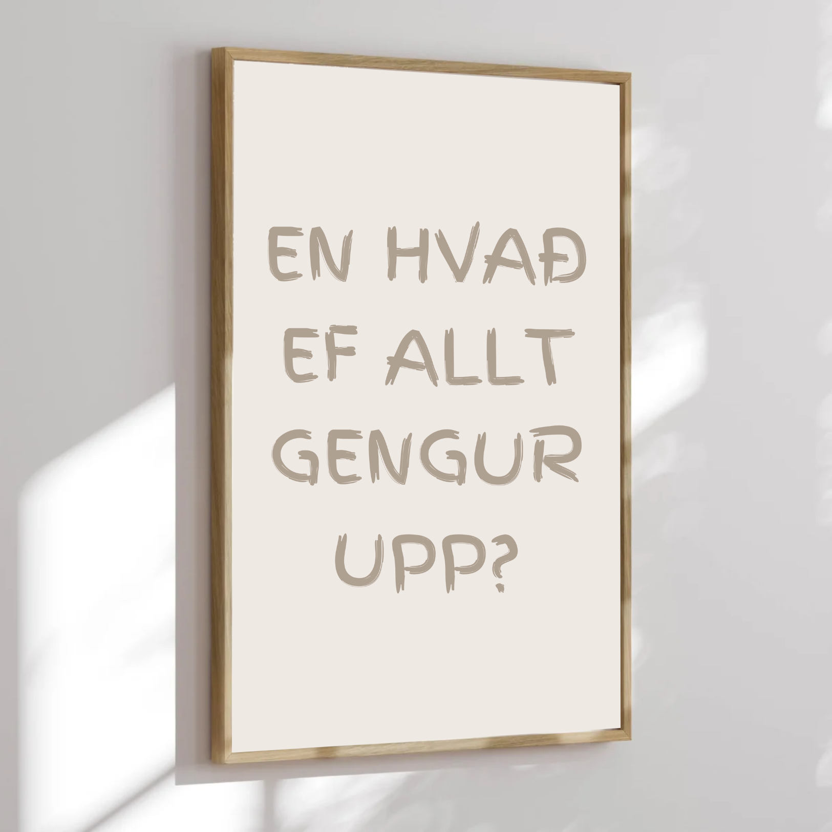 A4 myndarammi úr ljósri eik með gleri
