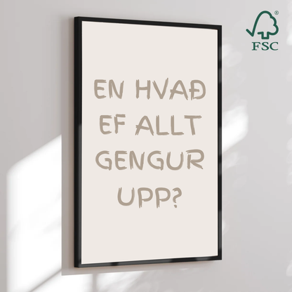 Svartur A4 myndarammi með gleri