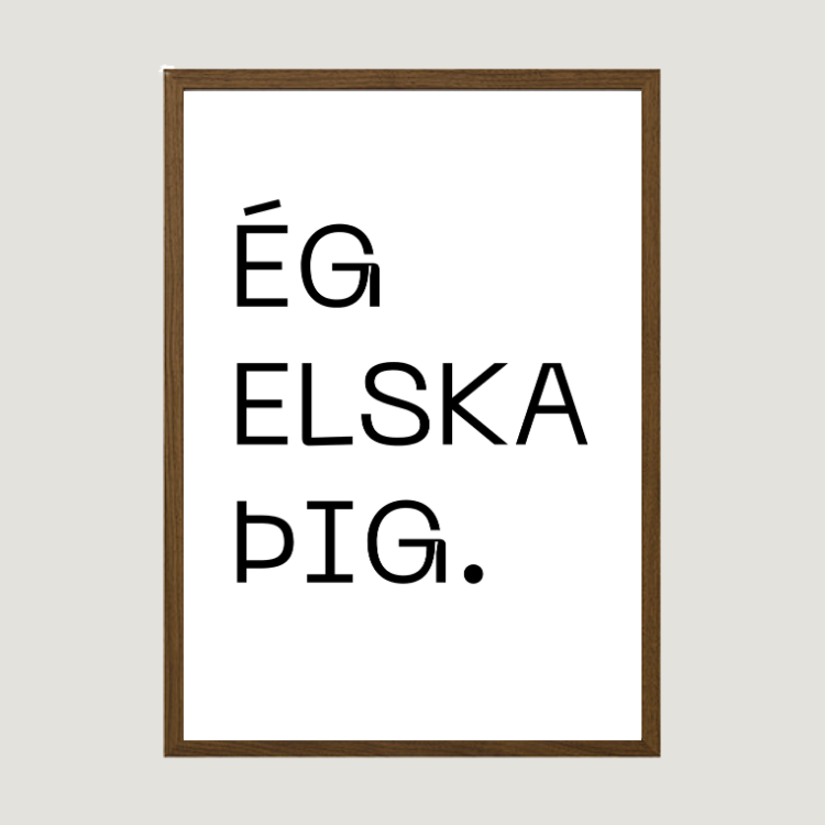 ég elska þig plakat