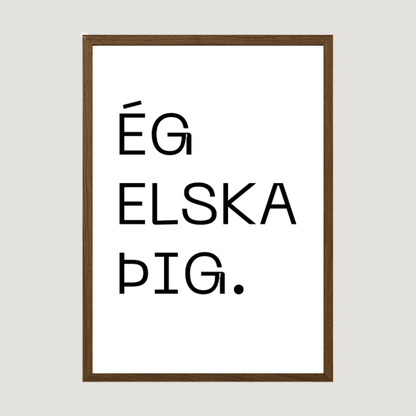 ég elska þig plakat