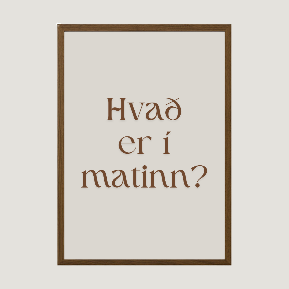 Hvað er í matinn plakat
