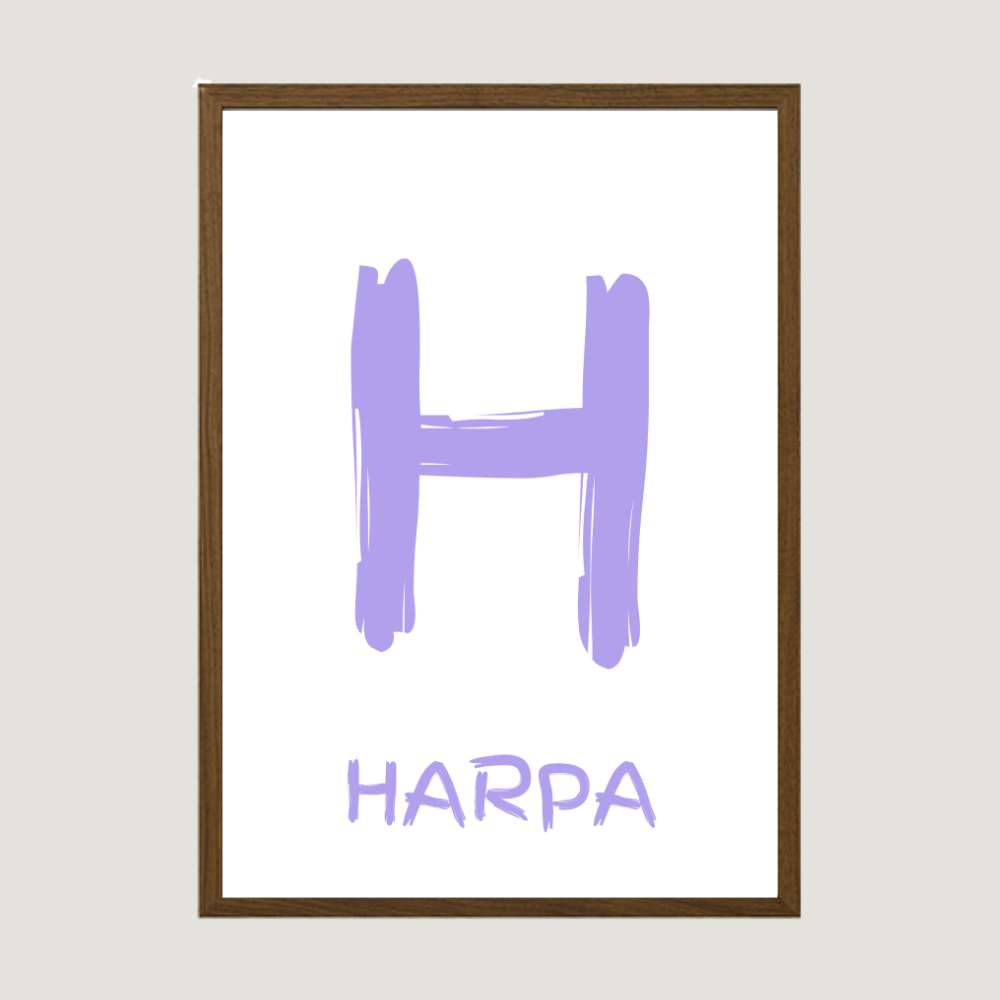 stafurinn minn nafna plakat fyrir börn