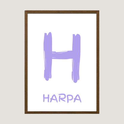 stafurinn minn nafna plakat fyrir börn